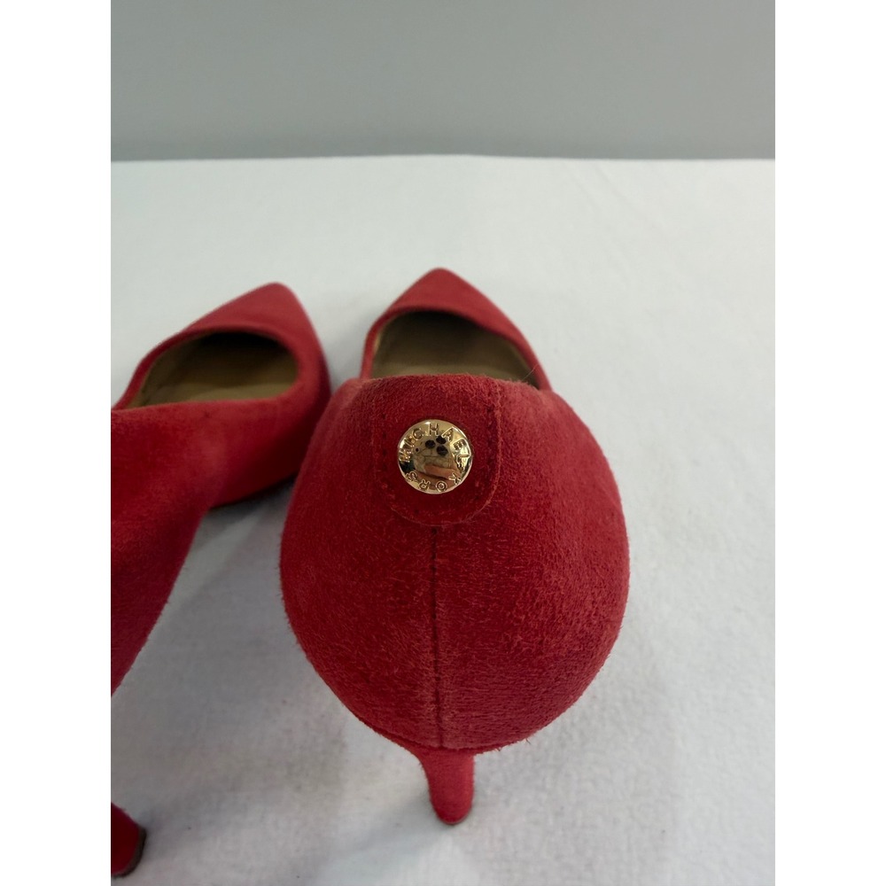 Michael Kors Pumps Size 8 terracotta Suede Pointed Toe Stiletto Classic Luxury - Picture 7 of 16